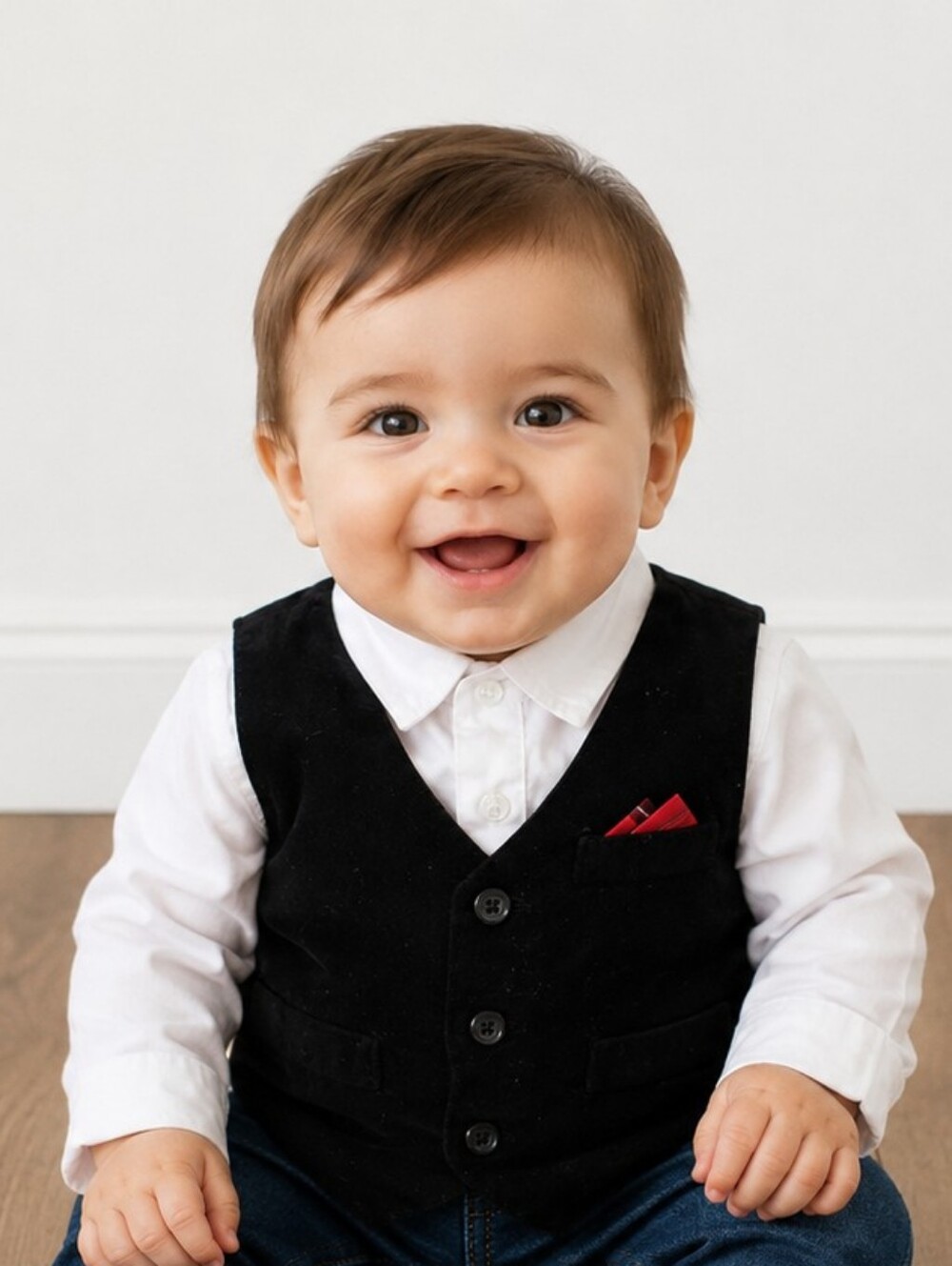 12m Boys Dress Shirt And Vest